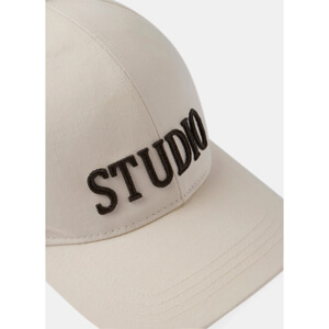 Mint Velvet Cream Studio Slogan Cap